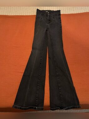 We The Free Black High-Rise Flare Jeans